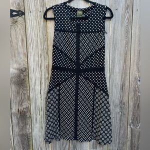 TAYLOR Sleeveless Polka Dot Geometric Design Women’s Dress 6 NWT NEW